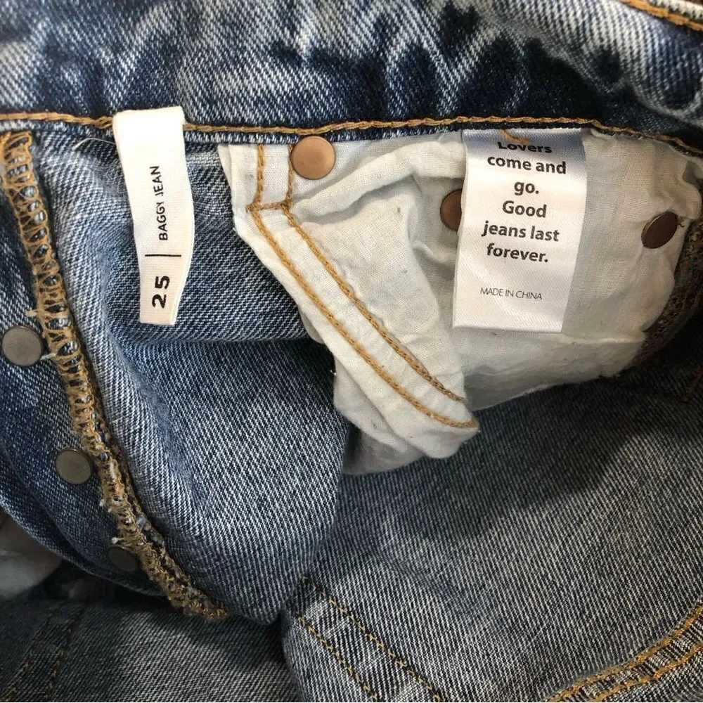 Pacsun High Waisted Distressed Wide Leg Jeans